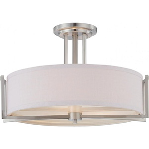Gemini-Three Light Semi-Flush Mount-18.38 Inches Wide by 12.25 Inches High - 278828