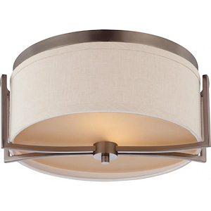Gemini-Two Light Dome Flush Mount-14.75 Inches Wide by 7.13 Inches High