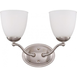 Patton-2 Light Vanity Fixture-15 Inches Wide by 11 Inches High