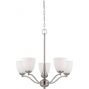Patton-5 Light Chandelier (Arms Up)-25 Inches Wide by 25 Inches High - 339285