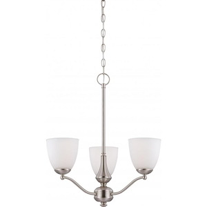Patton-3 Light Chandelier (Arms Up)-21 Inches Wide by 23 Inches High - 339284