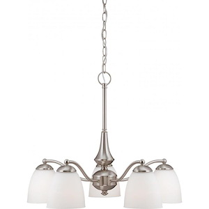 Patton-5 Light Chandelier (Arms Down)-25 Inches Wide by 20 Inches High - 339444