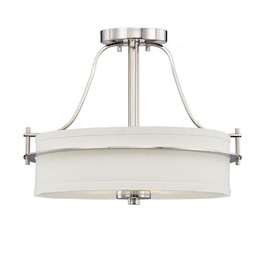 Loren-2 Light Semi Flush-15 Inches Wide by 13.13 Inches High
