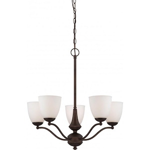 Patton-5 Light Chandelier (Arms Up)-25 Inches Wide by 25 Inches High - 339401