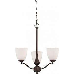 Patton-3 Light Chandelier (Arms Up)-21 Inches Wide by 23 Inches High