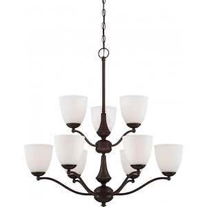 Patton-9 Light-2 Tier Chandelier-30 Inches Wide by 31 Inches High - 339397