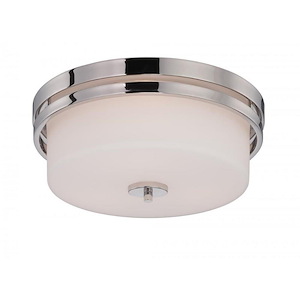 Parallel-Three Light-Flush Mount-15 Inches Wide by 6.5 Inches High