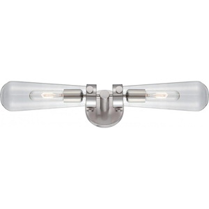 Beaker-Two Light Wall Sconce-23.75 Inches Wide by 4.75 Inches High