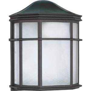 1-Light Die-Cast Caged Outdoor Wall Lantern-7.75 Inches Wide by 9.75 Inches High