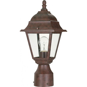 Briton-One Light Outdoor Post Lantern-6 Inches Wide by 14 Inches High