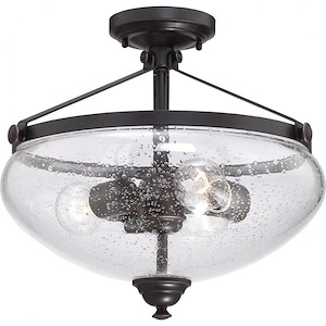 Laurel-Three Light Semi-Flush Mount-15.5 Inches Wide by 15.88 Inches High