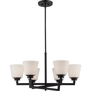 Mobili-Six Light Chandelier-28 Inches Wide by 53.13 Inches High