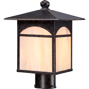 Canyon-One Light Outdoor Post Lantern-9 Inches Wide by 13.13 Inches High
