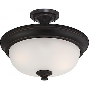 Elizabeth-Two Light Semi-Flush Mount-18 Inches Wide by 13.75 Inches High - 1219493