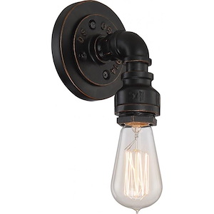 Iron-One Light Wall Sconce-5 Inches Wide by 7 Inches High - 668665
