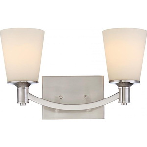 Laguna-Two Light Bath Vantity-16 Inches Wide by 9 Inches High