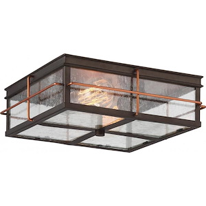 Howell-Two Light Outdoor Flush Mount-12 Inches Wide by 4.13 Inches High
