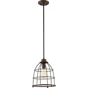 Maxx-One Light Large Caged Pendant-10.38 Inches Wide by 50.88 Inches High