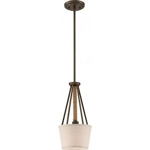 Seneca-One Light Mini-Pendant-8 Inches Wide by 16 Inches High
