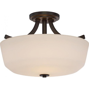Laguna-Two Light Semi-Flush Mount-15.25 Inches Wide by 10.63 Inches High