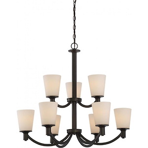 Laguna-Nine Light 2-Tier Chandelier-31 Inches Wide by 27.75 Inches High