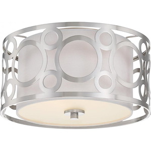 Filigree-Two Light Flush Mount-14.63 Inches Wide by 8 Inches High