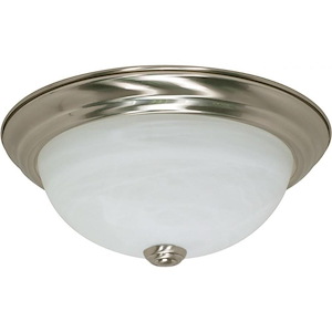 2 Light Flush Mount-11.38 Inches Wide by 4.88 Inches High