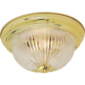 2 Light Flush Mount-11.25 Inches Wide by 5 Inches High