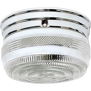 2 Light Medium Drum Flush Mount-8 Inches Wide by 6 Inches High