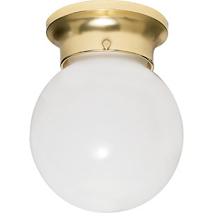 1 Light Ball Flush Mount-6 Inches Wide by 7.25 Inches High