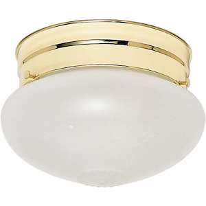 1 Light Small Mushroom Flush Mount-6 Inches Wide by 5 Inches High