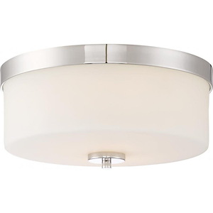 Denver-Two Light Flush Mount-13.6 Inches Wide by 6.4 Inches High