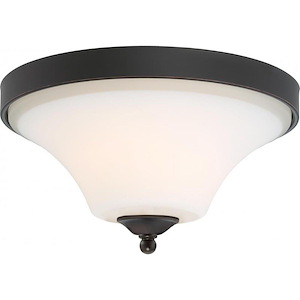 Fawn-Two Light Flush Mount-14.38 Inches Wide by 7.63 Inches High