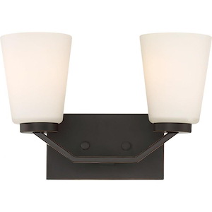 Nome-Two Light Bath Vantity-13.5 Inches Wide by 9.25 Inches High
