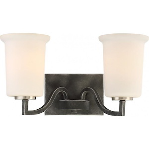 Chester-Two Light Bath Vantity-14.63 Inches Wide by 7.75 Inches High