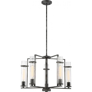 Donzi-Five Light Chandelier-25 Inches Wide by 17.38 Inches High