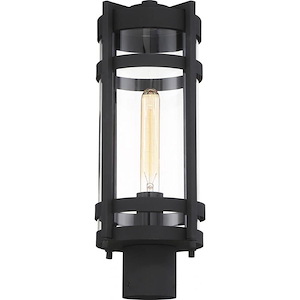 Tofino-1 Light Outdoor Post Lantern-7.38 Inches Wide by 17.75 Inches High