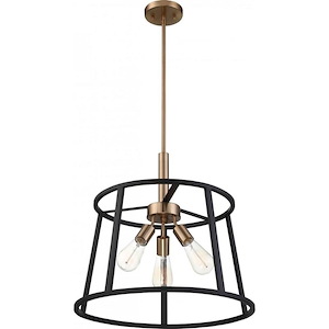 Chassis-3 Light Pendant-20 Inches Wide by 19 Inches High