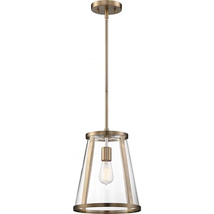 Bruge-1 Light Pendant-10.5 Inches Wide by 13 Inches High