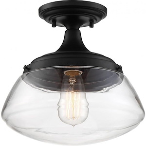 Kew-1 Light Semi-Flush Mount-10.38 Inches Wide by 10 Inches High