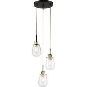 Toleo-3 Light Chandelier-12.5 Inches Wide by 10.75 Inches High - 1004355