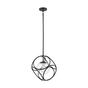 Aurora-1 Light Mini Pendant in Scandinavian Style-14 Inches Wide by 14 Inches High - 1003990