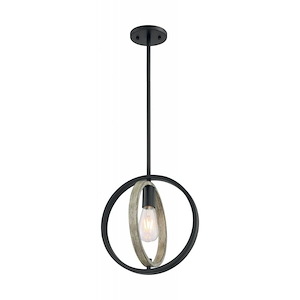 Augusta-1 Light Mini Pendant in Mid-Century Modern Style-10.13 Inches Wide by 12 Inches High - 1003986