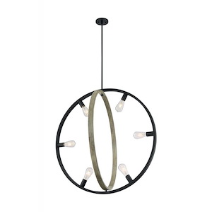 Augusta-6 Light Pendant in Mid-Century Modern Style-33.63 Inches Wide by 36 Inches High - 1003988