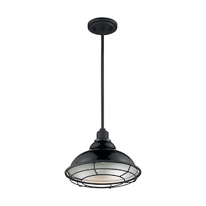 Newbridge-1 Light Large Pendant in Farmhouse Style-12 Inches Wide by 8.75 Inches High