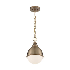 Ronan-1 Light Small Pendant in Vintage Style-8.88 Inches Wide by 14 Inches High