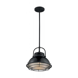 Upton-1 Light Large Pendant in Nautical/Coastal Style-12 Inches Wide by 11.13 Inches High
