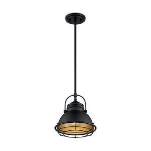 Upton-1 Light Small Pendant in Nautical/Coastal Style-9.75 Inches Wide by 10.13 Inches High