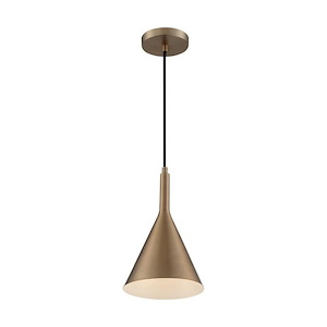 Lightcap-1 Light Small Pendant in Mid-Century Modern Style-7.75 Inches Wide by 12.5 Inches High