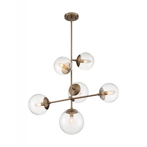 Sky-6 Light Pendant in Industrial Style-16 Inches Wide by 27.88 Inches High